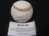 Hector Luna signed baseball TriStar COA