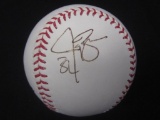 Jay Bruce Indians signed baseball CAS COA