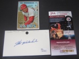 Hal Woodeshick Signed Index Card JSA Coa