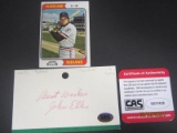 John Ellis Signed Index Card CAS Coa