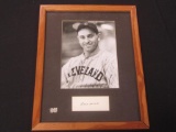 Earl Averill Indians cut signature framed FSG COA