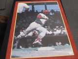 Lou Brock signed SI 1968 Poster JSA FRAMED COA