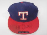Al Oliver Rangers signed GU Hat FSG COA