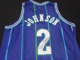 Larry Johnson Hornets signed jersey PSA COA