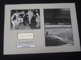 Johnny Vander Meer cut signature framed COA LARGE