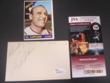Al Luplow Signed Index Card JSA Coa