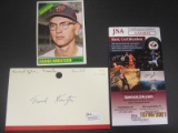 Frank Kreutzer Signed Index Card JSA Coa