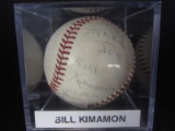Bill Kinnamon Signed Baseball PAAS COA