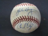 Mike Hargrove Robert Jacobs auto GU OAL ball COA