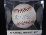 Michael Brantley Signed Baseball COA