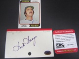 Dick Drago Signed Index Card CAS Coa