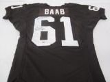 Mike Baab Browns signed GAME jersey CAS LOA