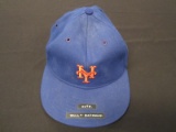 Wally Backman Mets game worn auto hat FSG COA