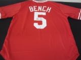 Johnny Bench REDS Signed Jersey COA