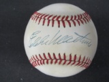 Eddie Matthews signed ONL baseball JSA COA