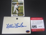 Nelson Briles Signed Index Cards CAS Coa