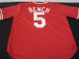 Johnny Bench REDS Signed AUTOGRAPHED Jersey COA
