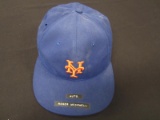 Roger McDowell Mets auto game worn hat FSG COA