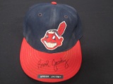 Brook Jacoby Indians auto game worn hat FSG COA