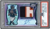 2012 Panini Certified Football Freshman Fabrics Mirror Purple #204 Justin Fields #ed7/10 PSA Auto 10