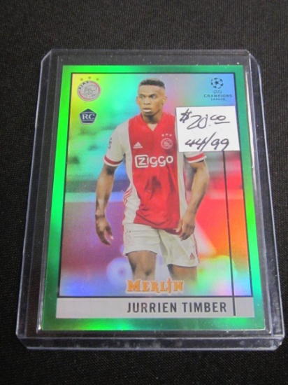 20-21 TOPPS MERLIN JURRIEN TIMBER GREEN RC 44/99