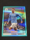 20-21 TOPPS MERLIN FERRAN TORRES AQUA PRISM