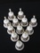 RARE LOT OF 12 THE ROMANCE OF CAMELOT BONE CHINA PORCELAIN BELLS MUST SEE
