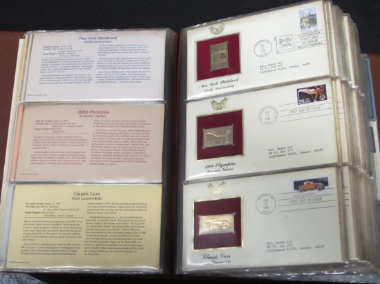 BINDER OF GOLD STAMP POST CARDS