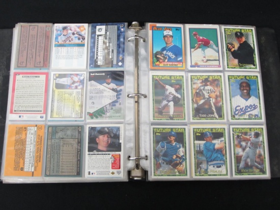 BINDER OF BASEBALL CARDS VARIOUS YEARS