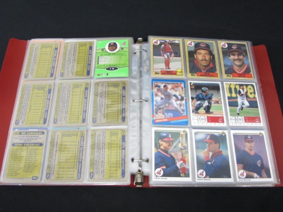 BINDER OF BASEBALL CARDS INDIANS
