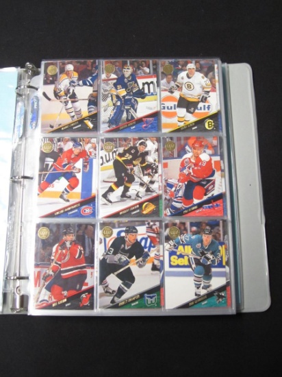 BINDER OF LEAF HOCKEY CARDS W/ SOME INSERTS