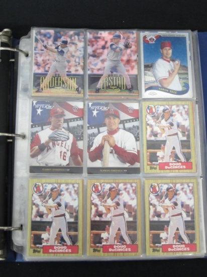 BINDER OF BASEBALL CARDS VARIOUS YEARS BRANDS
