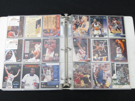 BINDER OF BASKETBALL CARDS VARIOUS YEARS BRANDS