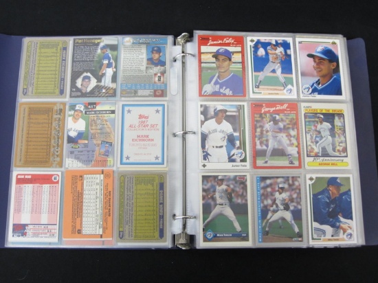 BINDER OF BASEBALL CARDS VARIOUS YEARS BRANDS
