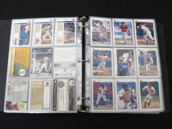 BINDER OF BASEBALL CARDS VARIOUS YEARS BRANDS