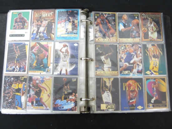 BINDER OF 90'S - 00'S BASKETBALL CARDS VARIOUS YEARS BRANDS
