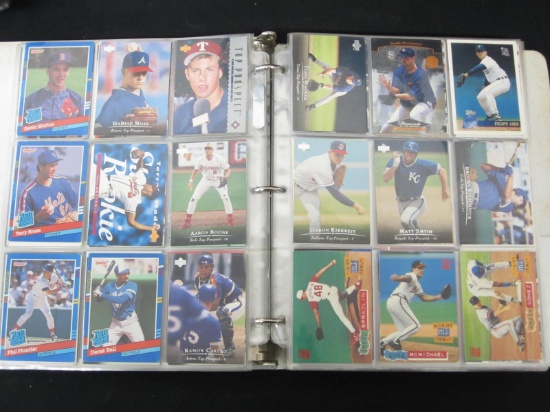BINDER OF BASEBALL CARDS VARIOUS YEARS BRANDS