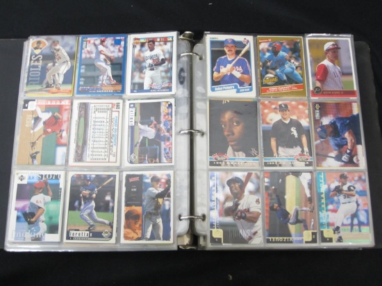BINDER OF BASEBALL CARDS VARIOUS YEARS BRANDS