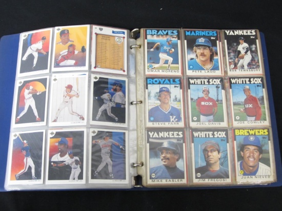 BINDER OF BASEBALL CARDS VARIOUS YEARS BRANDS