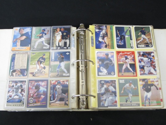 BINDER OF BASEBALL CARDS VARIOUS BRANDS YEARS