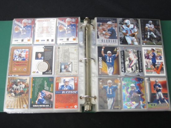 BINDER OF DREW BLEDSOE FOOTBALL CARDS