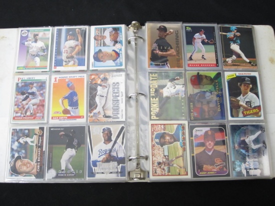 BINDER OF BASEBALL CARDS VARIOUS YEARS BRANDS