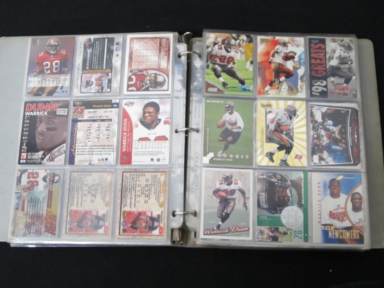 BINDER OF FOOTBALL AND BASEBALL CARDS VARIOUS YEARS BRANDS