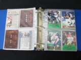 BINDER OF FOOTBALL BASEBALL CARDS WITH SOME JUMBO CARDS