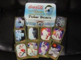 RETRO 1990'S COCA COLA METAL TRADING CARDS WITH TIN VERY NEAT