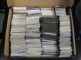 LARGE SPORTS CARD COLLECTION IN BOX SOME TOP LOADED VARIOUS MISC