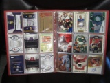 LARGE MIXED SPORTS CARD COLLECTION WITH JERSEYS & MORE IN BINDER