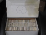 LARGE 3 ROW CARD BOX FILLED WITH SPORTS CARDS VARIOUS YEARS BRANDS