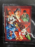 RARE ELVIS PRESLEY MONGOLIAN STAMP SHEET W/ COA