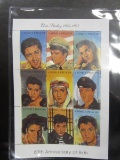 RARE ELVIS PRESLEY S TOME E PRINCIPE 60TH ANNIVERSAY BIRTH STAMP SHEET